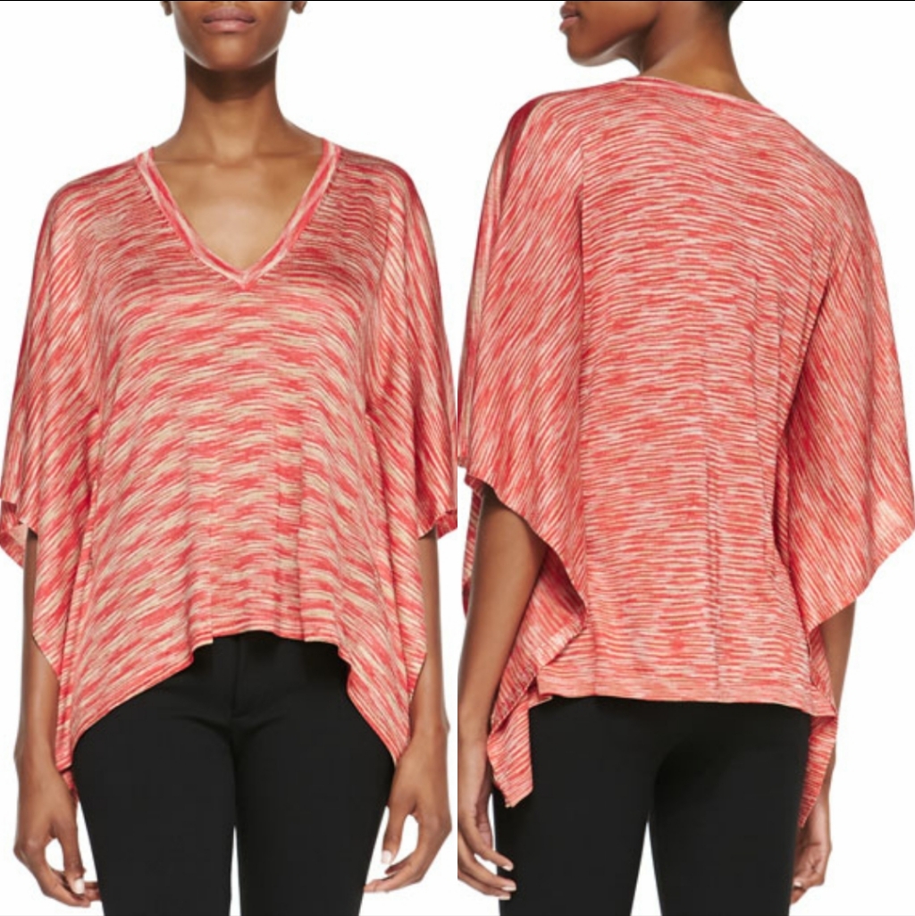 Micheal Kors Space-Dye Poncho Knit Sweater S.